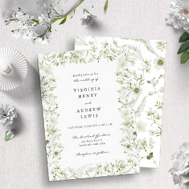 Invitación Boda Boho Rústica Elegante con Vegetación