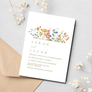 Invitación Boda Boho Summer Wildflower