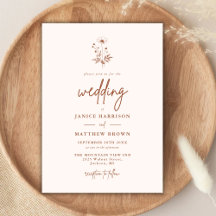 Boda Boho Terracota Flor Silvestre Rústica