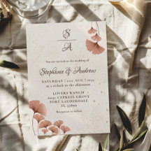 Boda Boho Terracota y Acuarela con Monograma