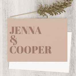 Invitación Boda Boho Tonos Tierra Tipo Retro Moderno y Audaz