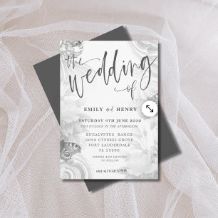 Invitación Boda Boho Vintage Garden y Butterfly