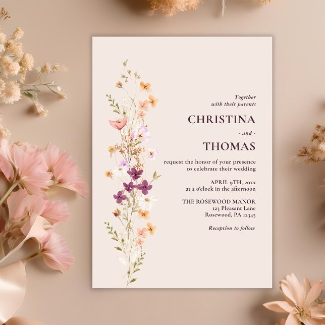 Invitación Boda Boho Wildflowers (Subido por el creador)