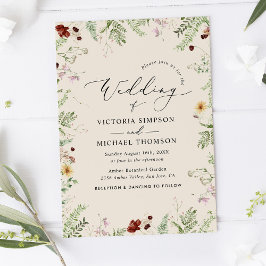 Invitación Boda Boho Wildflowers