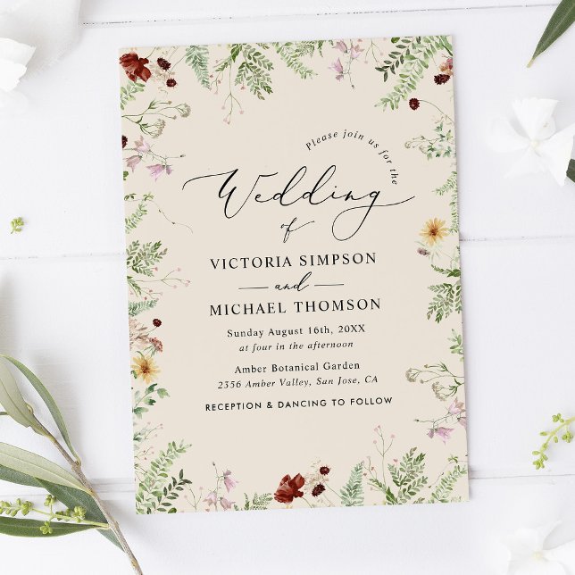 Invitación Boda Boho Wildflowers (Subido por el creador)