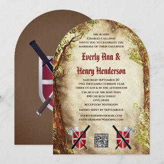 Invitación Boda Bosque Encantado de Terracota Medieval