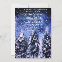 Invitación Boda Bosque Invernal Pinos