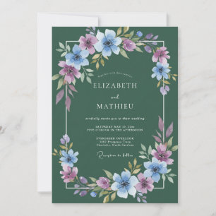Invitación Boda Bosque Verde Forestal Melancólica
