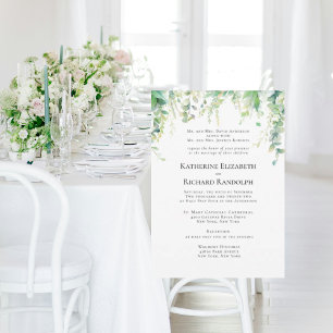 Invitación Boda Botánica Blanca Formal 2 Lugar