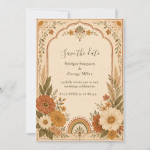 Boda Botánica Boho Florales Terrosos