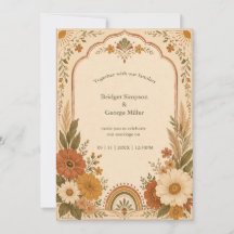 Boda Botánica Boho Florales Terrosos