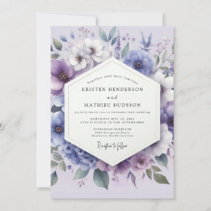 Invitación Boda Botánica Caprichosa Lila