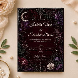 Invitación Boda Botánica Celestial Temperamental