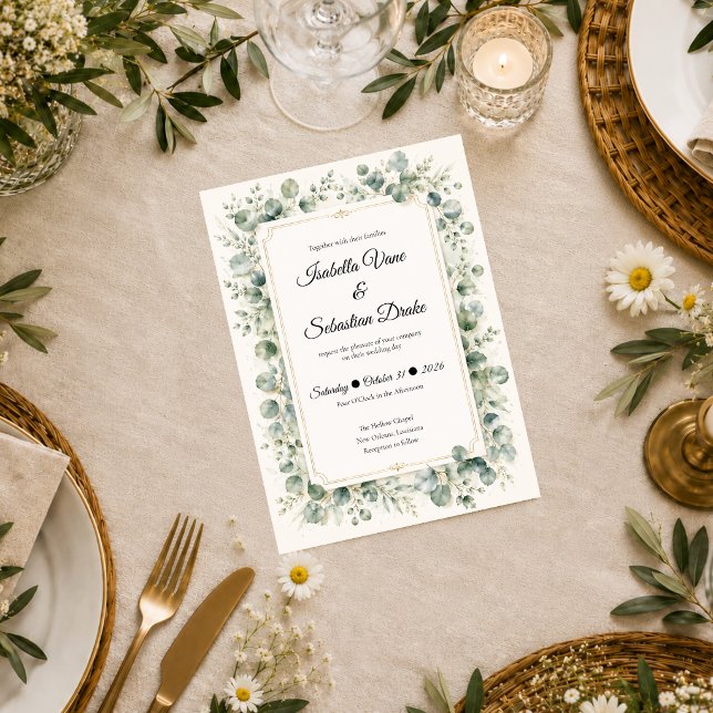 Invitación Boda Botánica de Eucalipto (Subido por el creador)