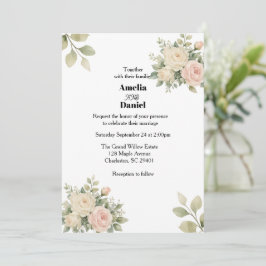 Invitación Boda Botánica de Eucalipto Rústico