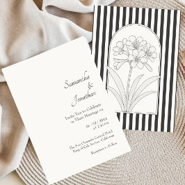 Invitación Boda Botánica de Flor Elegante Klivia
