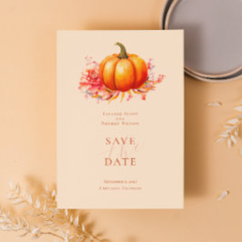 Invitación Boda Botánica De La Calabaza De Otoño Salven La Fe