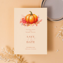 Invitación Boda Botánica De La Calabaza De Otoño Salven La Fe