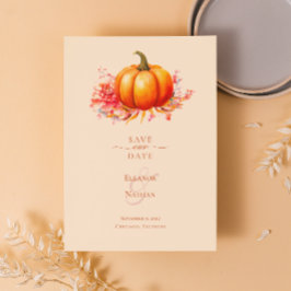 Invitación Boda Botánica De La Calabaza De Otoño Salven La Fe