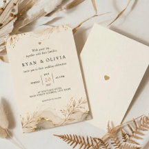 Boda Botánica de Mármol de Oro Marfil Elegante