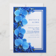 Boda Botánica de Orquídea Azul Azure Vibrante