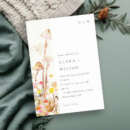 Invitación Boda Botánica de Otoño Chic Wildflower