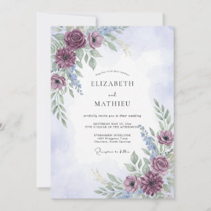 Invitación Boda Botánica de Plum Woodland
