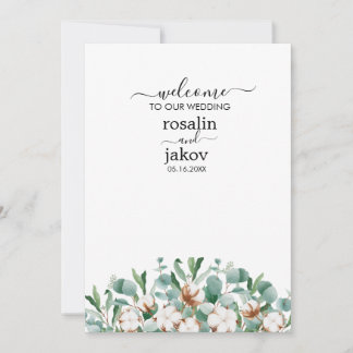 Invitación Boda botánica de verde elegante
