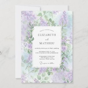 Invitación Boda Botánica Delicada Lavanda