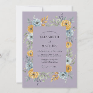 Invitación Boda Botánica Dichosa de Lavanda
