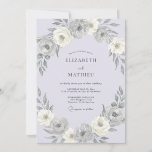 Invitación Boda Botánica Elegante de Lavanda