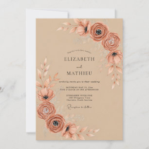 Invitación Boda Botánica Elegante Siena
