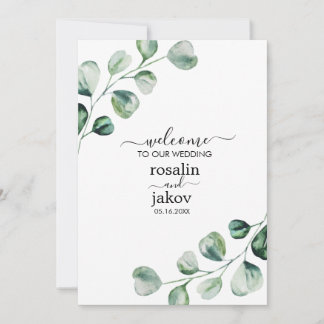 Invitación Boda botánica Elegante Vegetación