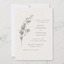 Boda Botánica Elegante Verde Salvia Moderna