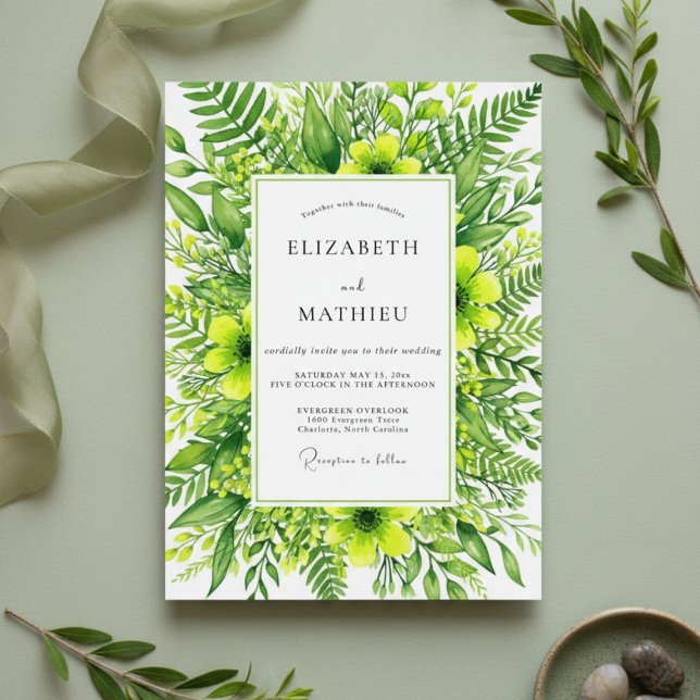 Invitación Boda Botánica Emerald Lush (Subido por el creador)