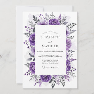 Invitación Boda Botánica Encantada de Violeta