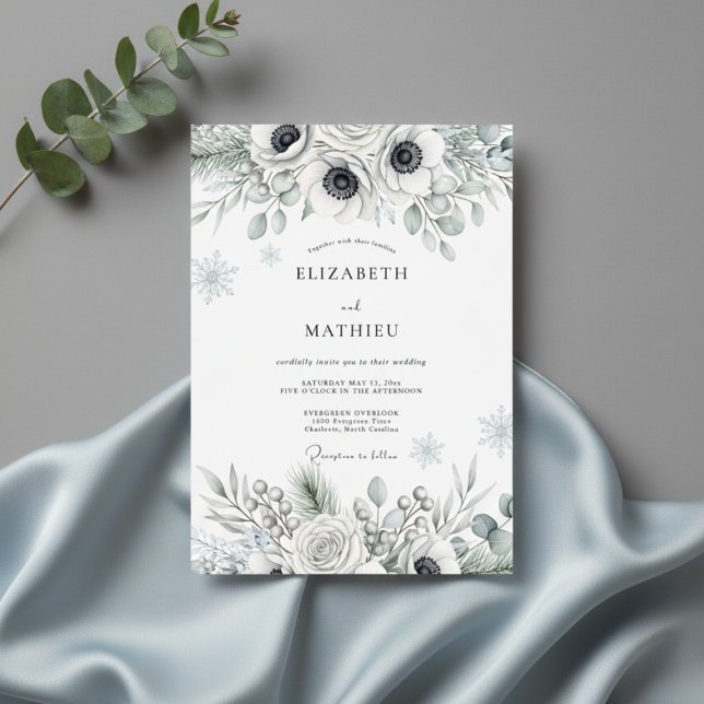 Invitación Boda Botánica Escarcha Blanca (Subido por el creador)