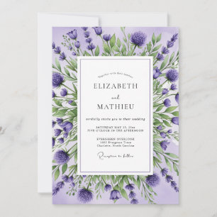 Invitación Boda Botánica Etérea de Lavanda