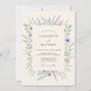 Invitación Boda Botánica Etérea de Lila