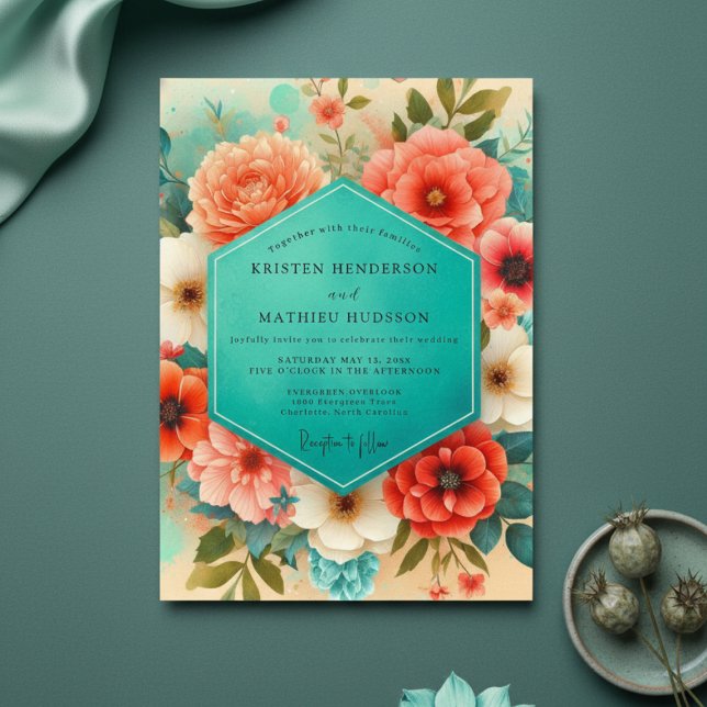 Invitación Boda Botánica Flor de Melocotón (Subido por el creador)
