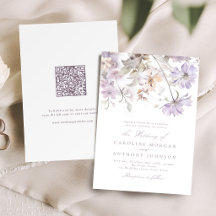 Boda Botánica Floral Boho Elegante Púrpura