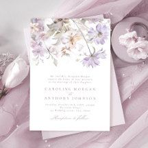 Boda Botánica Floral Boho Elegante Púrpura