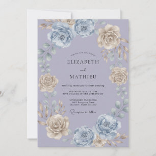 Invitación Boda Botánica Floral de Vinca menor