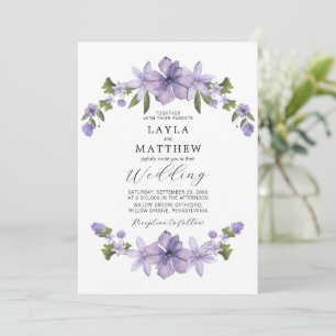 Invitación Boda botánica floral elegante de Lavanda