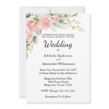 Boda Botánica Floral Rosa Elegante