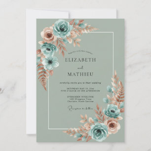 Invitación Boda Botánica Floral Salvia