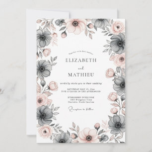 Invitación Boda Botánica Ganadora Rosa Rubor