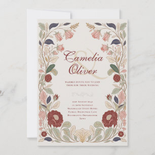 Invitación Boda botánica inspirada en el patrimonio William M