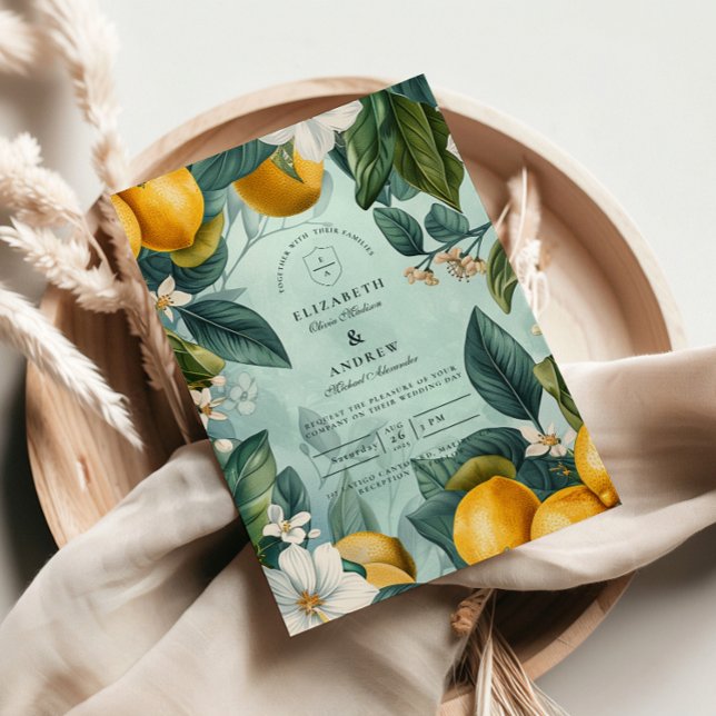 Invitación Boda Botánica Jardín de Cítricos (Subido por el creador)