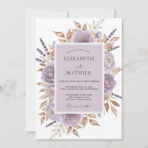 Invitación Boda Botánica Lavanda Divina